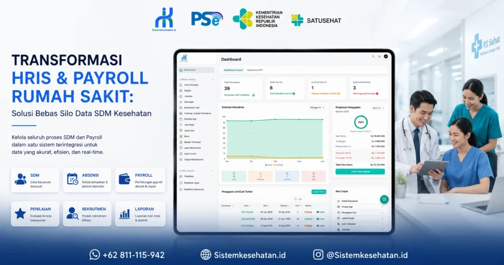Dashboard Software HRIS dan Payroll Terintegrasi SistemKesehatan.id di Rumah Sakit