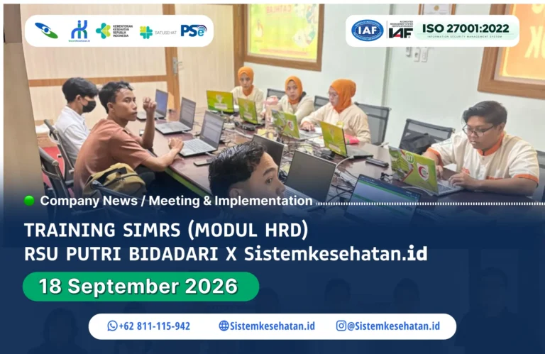 Training SIMRS Modul HRD bersama RSU Putri Bidadari