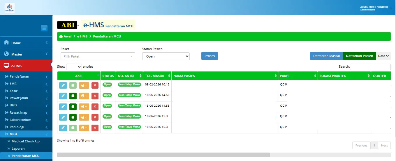 Modul Registrasi